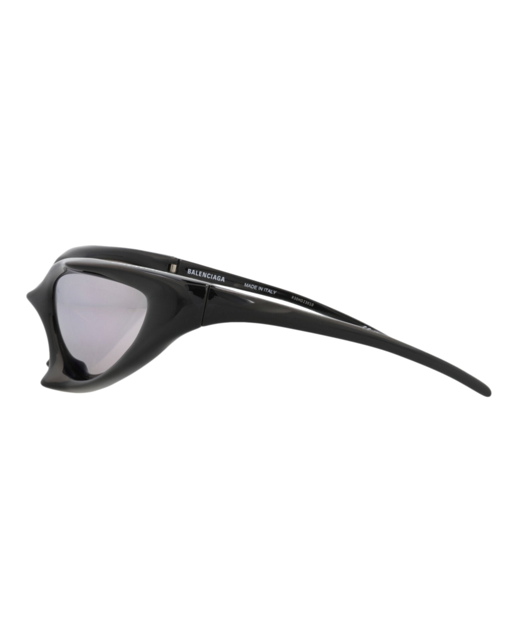 Balenciaga Unisex Shield/Wrap Black Black Silver Fashion Designer Eyewear