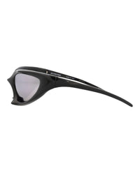 Balenciaga Unisex Shield/Wrap Black Black Silver Fashion Designer Eyewear
