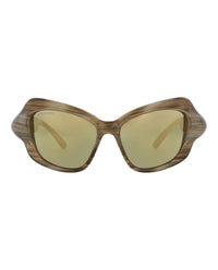 Balenciaga Womens Cat Eye Havana Havana Bronze Fashion Designer Eyewear