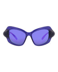 Balenciaga Womens Cat Eye Blue Blue Violet Fashion Designer Eyewear