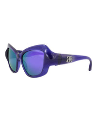 Balenciaga Womens Cat Eye Blue Blue Violet Fashion Designer Eyewear