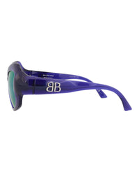 Balenciaga Womens Cat Eye Blue Blue Violet Fashion Designer Eyewear