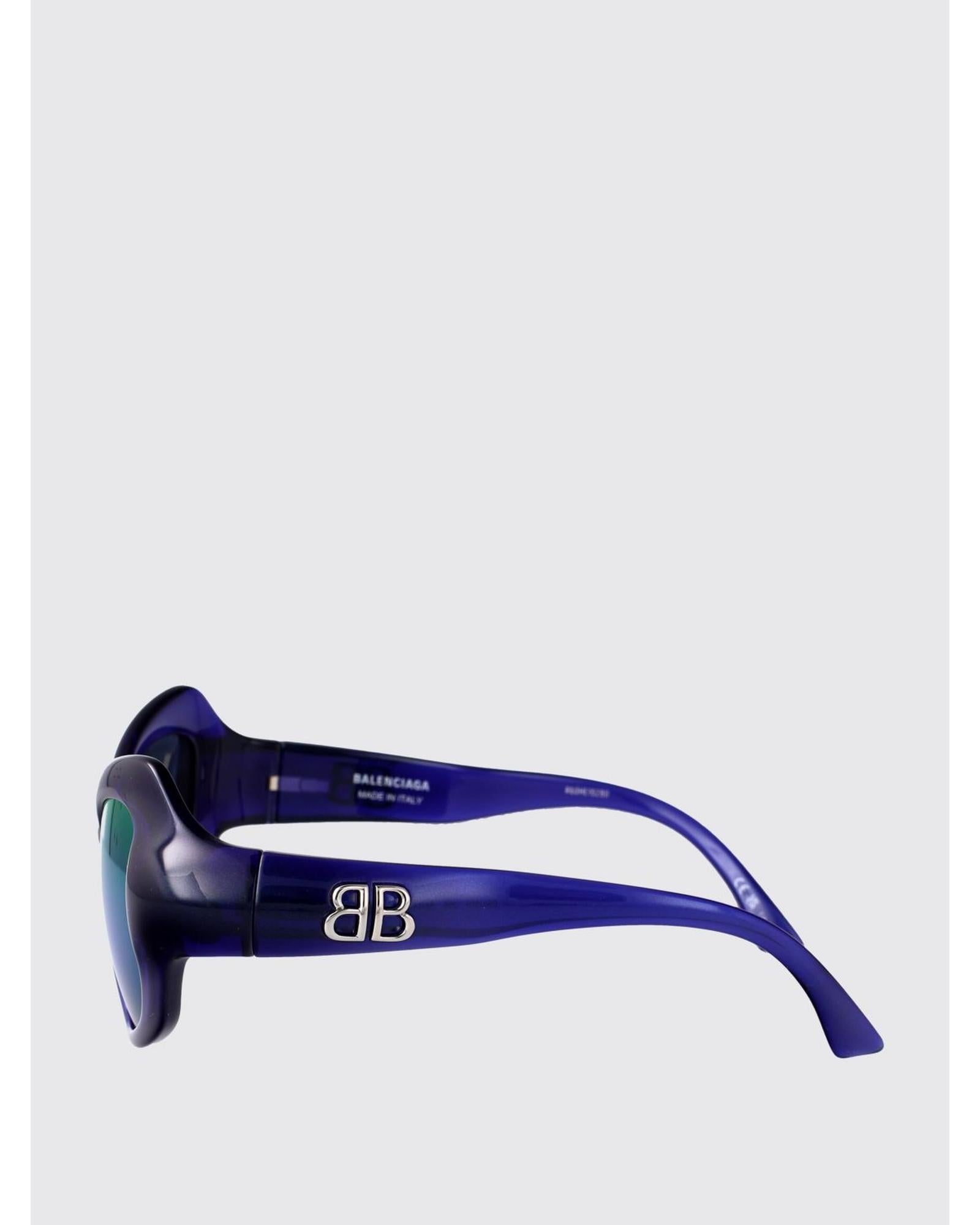 サングラス BALENCIAGA Woman Sunglasses Blue BB0353S 004 Balenciaga Sunglasses Mirrored Lenses Women Blue – Bluefly