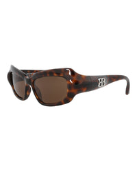 Balenciaga Womens Square/Rectangle Havana Havana Brown Fashion Designer Eyewear