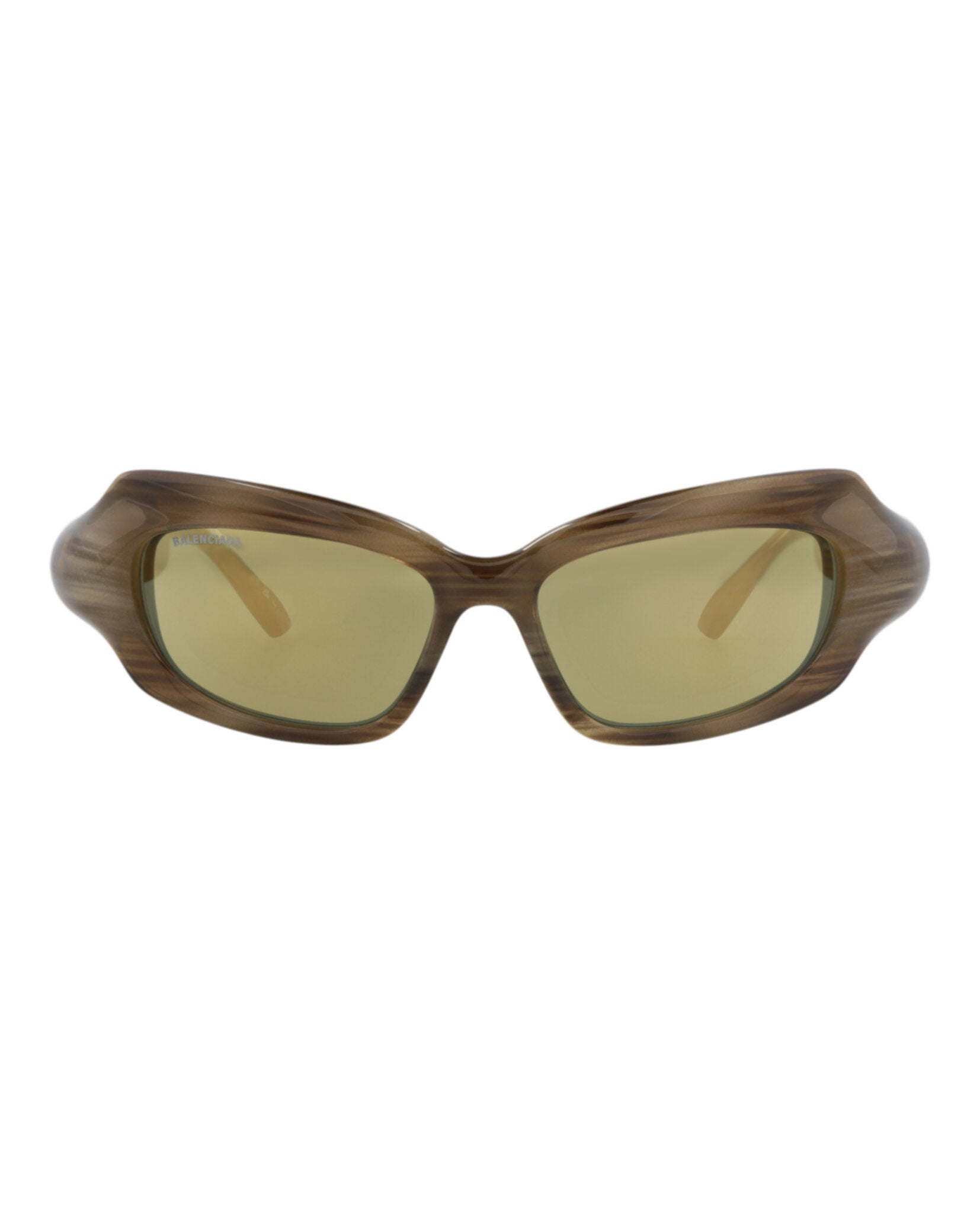 Balenciaga Womens Square/Rectangle Havana Havana Bronze Fashion Designer Eyewear