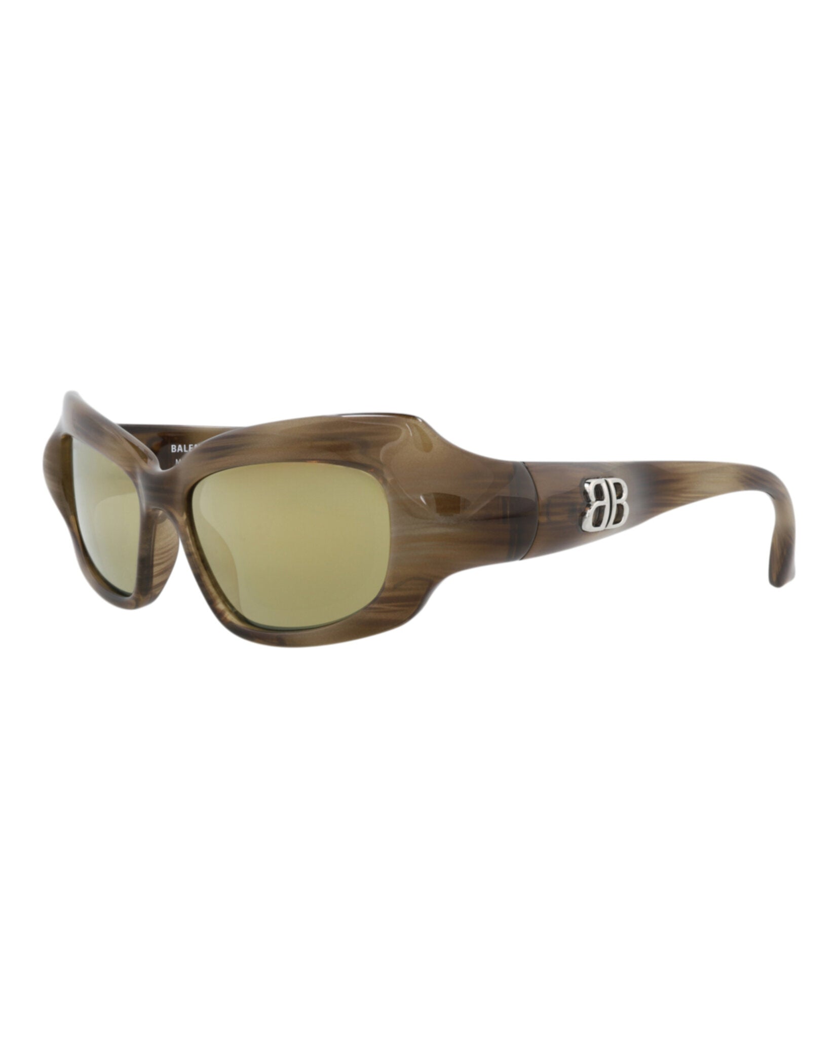 Balenciaga Womens Square/Rectangle Havana Havana Bronze Fashion Designer Eyewear