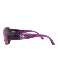 Balenciaga Balenciaga Womens Square/Rectangle Violet Violet Violet Fashion Designer Eyewear