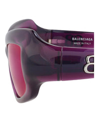 Balenciaga Balenciaga Womens Square/Rectangle Violet Violet Violet Fashion Designer Eyewear