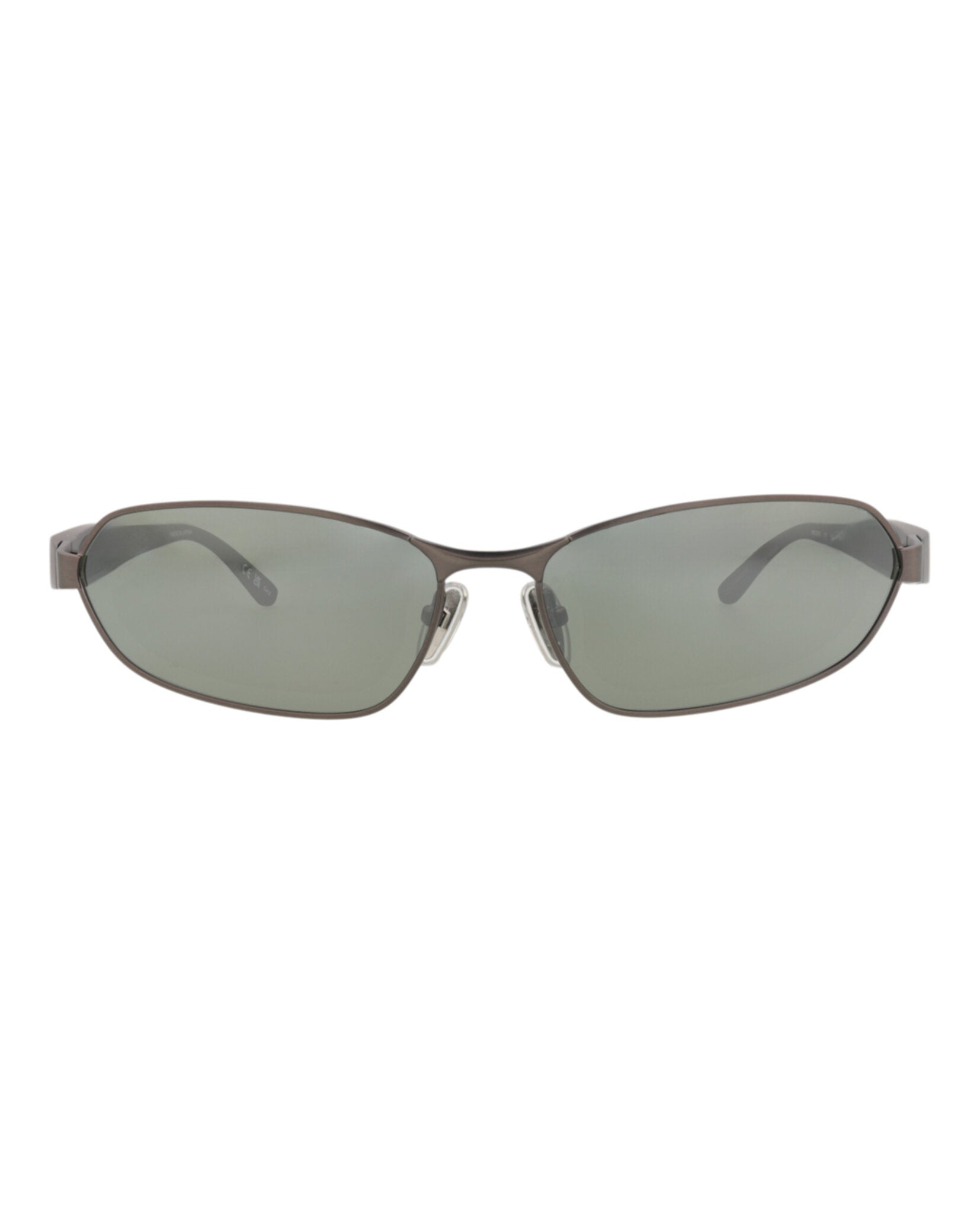 Balenciaga Unisex Square/Rectangle Ruthenium Ruthenium Green Fashion Designer Eyewear