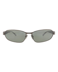 Balenciaga Unisex Square/Rectangle Ruthenium Ruthenium Green Fashion Designer Eyewear