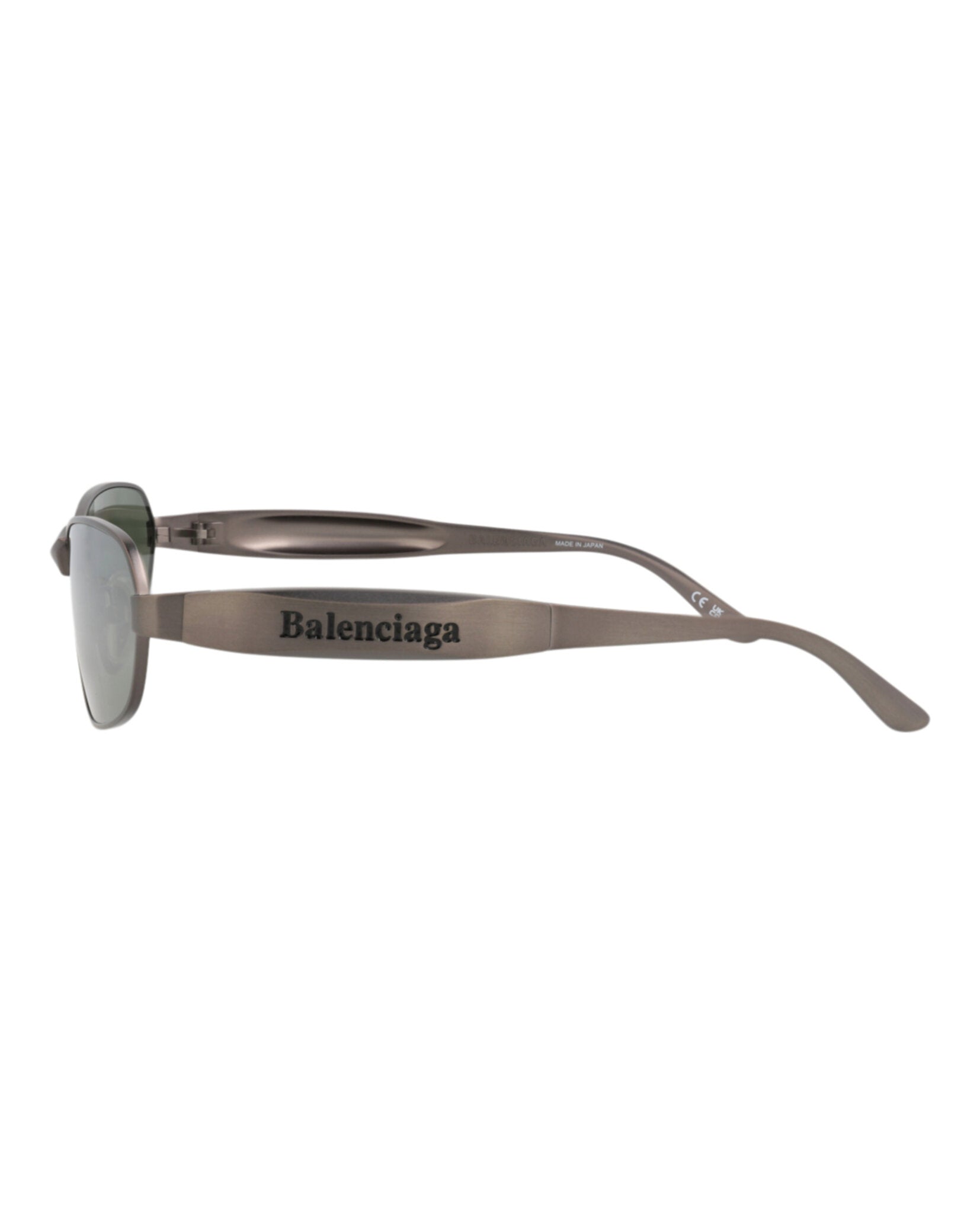 Balenciaga Unisex Square/Rectangle Ruthenium Ruthenium Green Fashion Designer Eyewear
