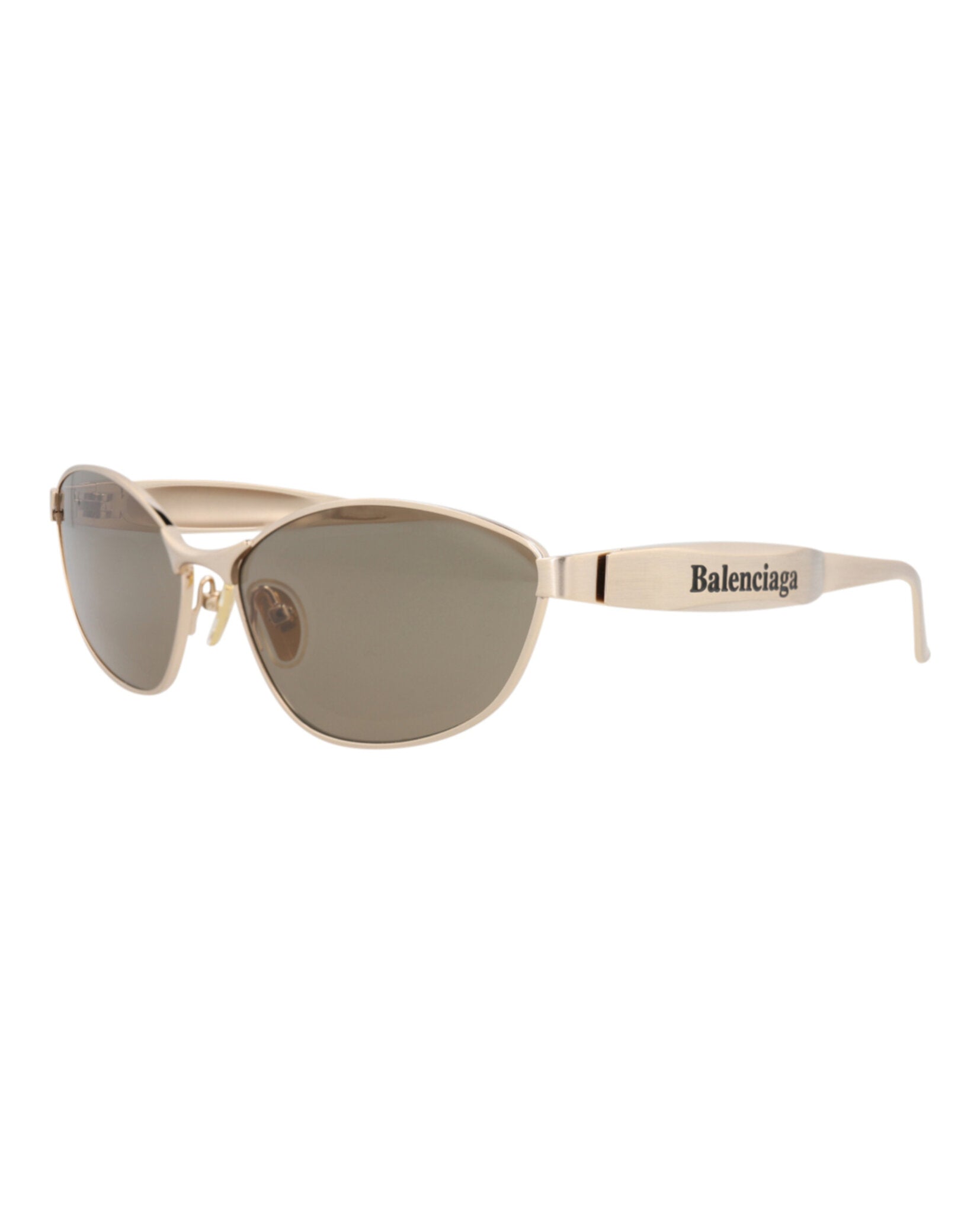 Balenciaga Balenciaga Womens Cat Eye Gold Gold Brown Fashion Designer Eyewear