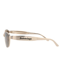 Balenciaga Balenciaga Womens Cat Eye Gold Gold Brown Fashion Designer Eyewear