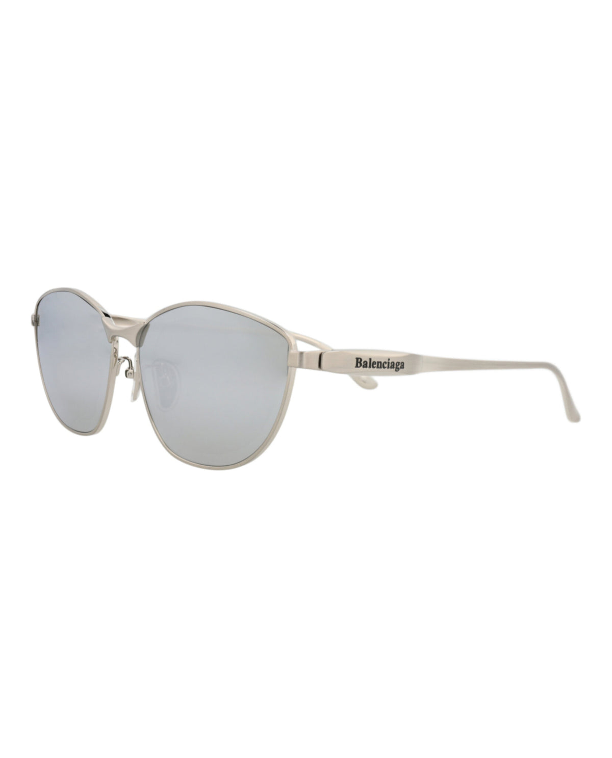 Balenciaga Womens Cat Eye Silver Silver Silver Fashion Designer Eyewear
