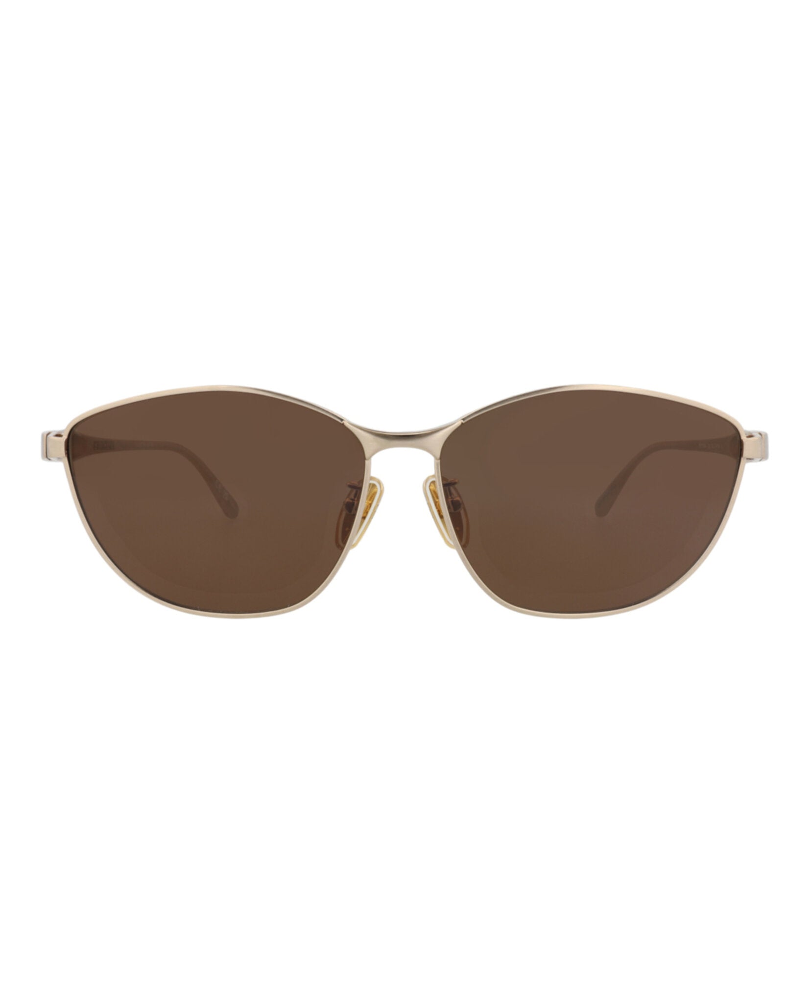Balenciaga Balenciaga Womens Cat Eye Gold Gold Brown Fashion Designer Eyewear