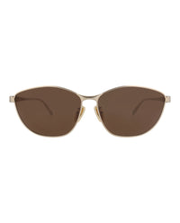 Balenciaga Balenciaga Womens Cat Eye Gold Gold Brown Fashion Designer Eyewear