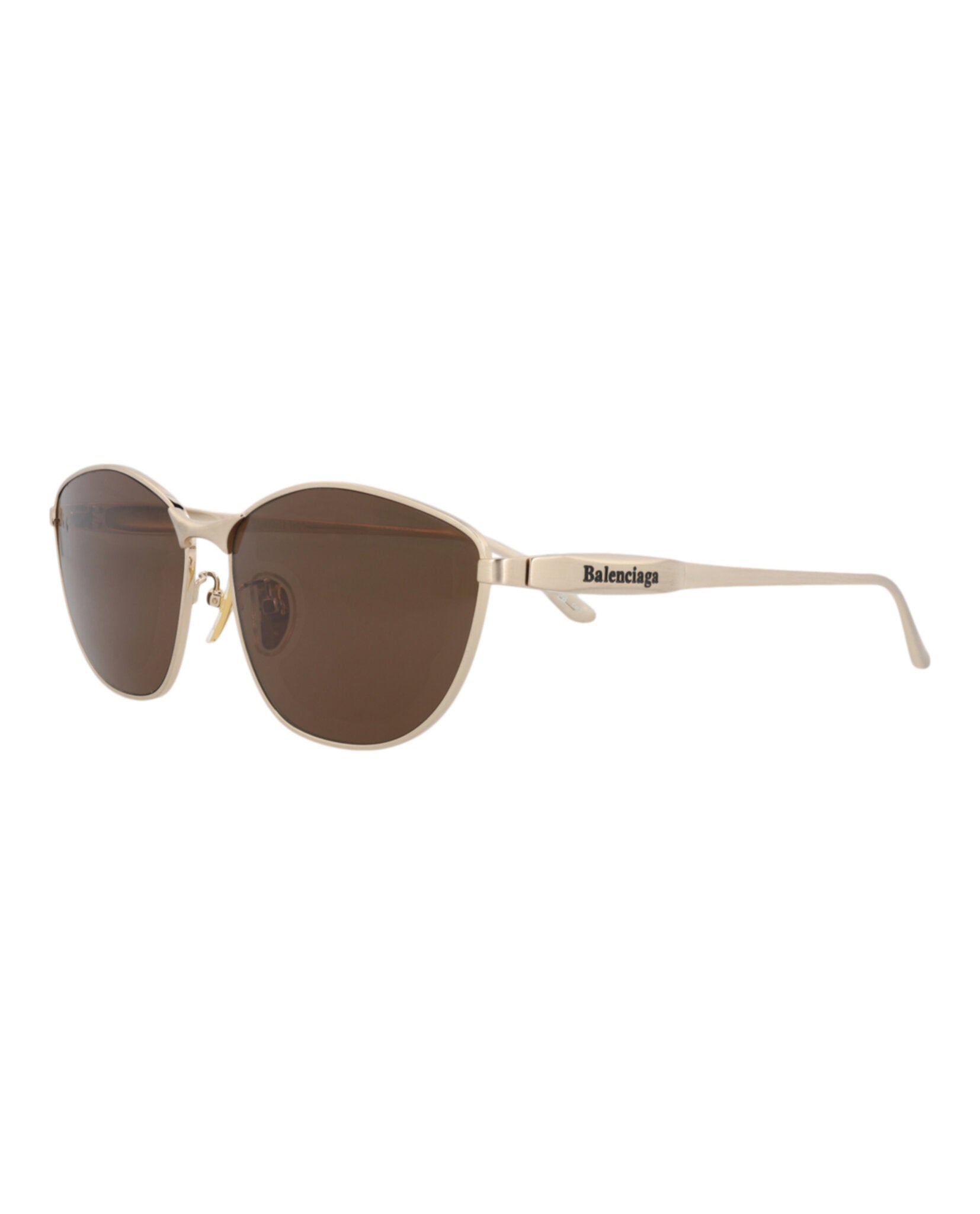 Balenciaga Balenciaga Womens Cat Eye Gold Gold Brown Fashion Designer Eyewear