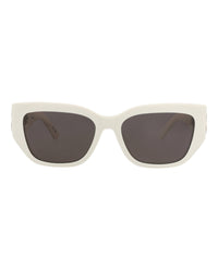 Balenciaga Balenciaga Womens Cat Eye White White Grey Fashion Designer Eyewear