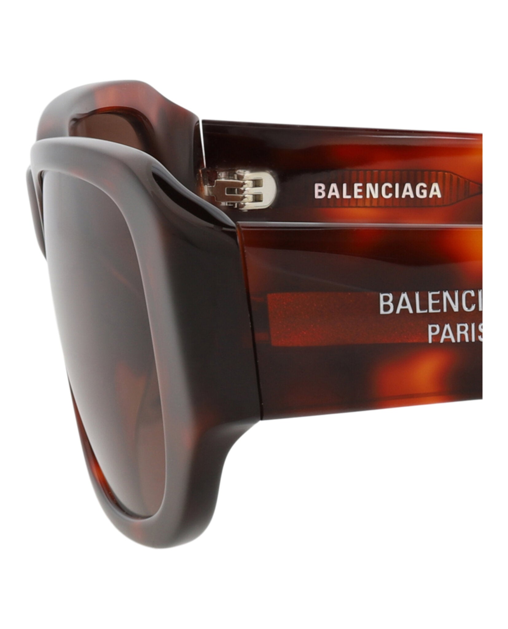 Balenciaga Balenciaga Unisex Square/Rectangle Havana Havana Brown Fashion Designer Eyewear