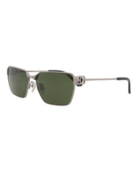 Balenciaga Balenciaga Unisex Square/Rectangle Ruthenium Ruthenium Green Fashion Designer Eyewear