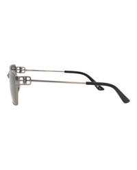 Balenciaga Balenciaga Unisex Square/Rectangle Ruthenium Ruthenium Green Fashion Designer Eyewear