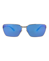 Balenciaga Balenciaga Unisex Square/Rectangle Silver Silver Violet Fashion Designer Eyewear