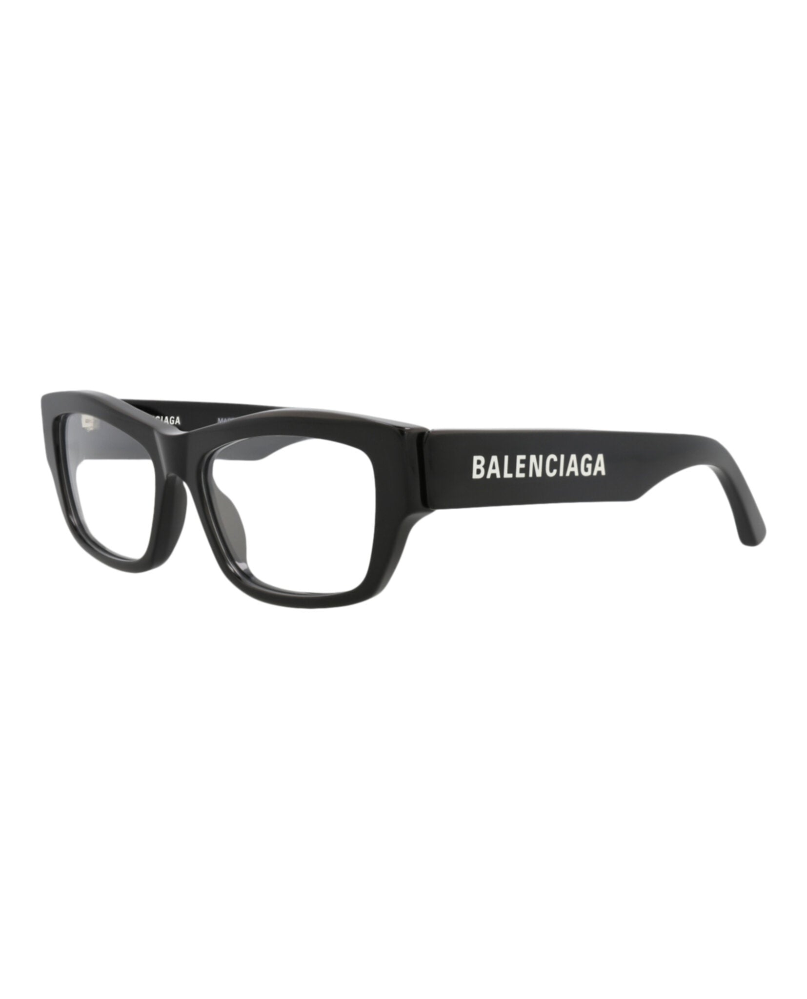 Balenciaga Mens Square/Rectangle Black Black Transparent Fashion Designer Eyewear