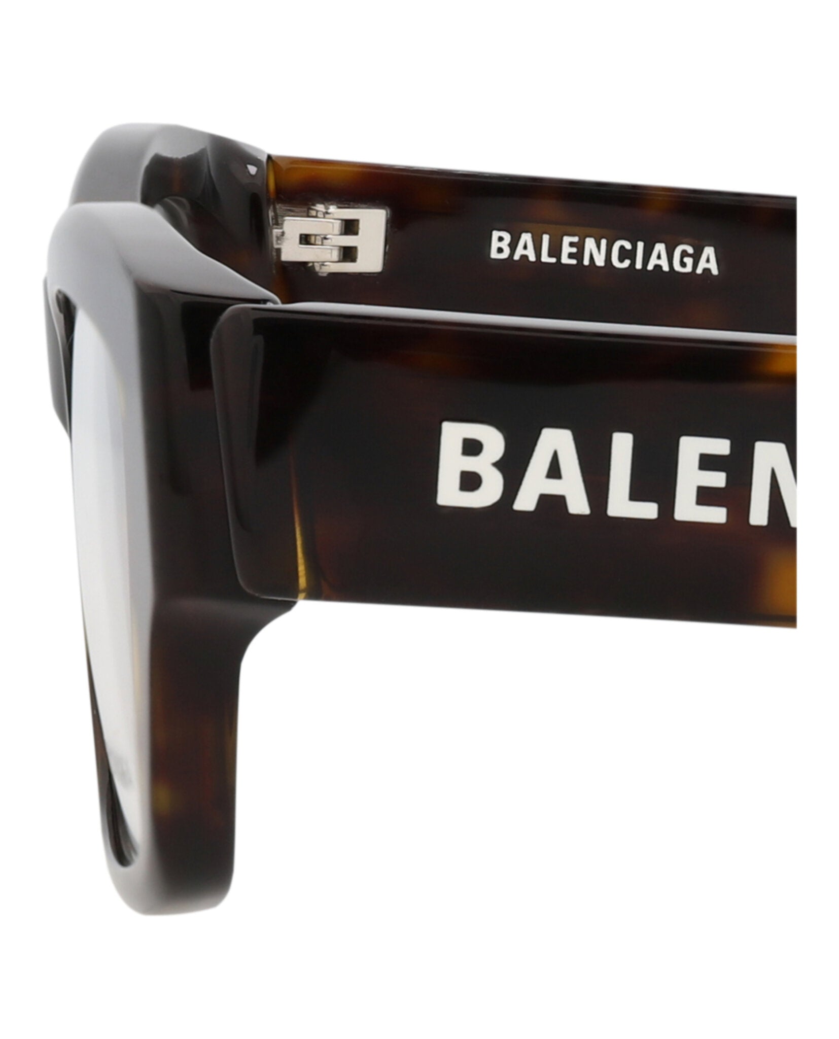 Balenciaga Mens Square/Rectangle Havana Havana Transparent Fashion Designer Eyewear