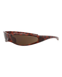 Balenciaga Unisex Shield/Wrap Havana Havana Brown Fashion Designer Eyewear