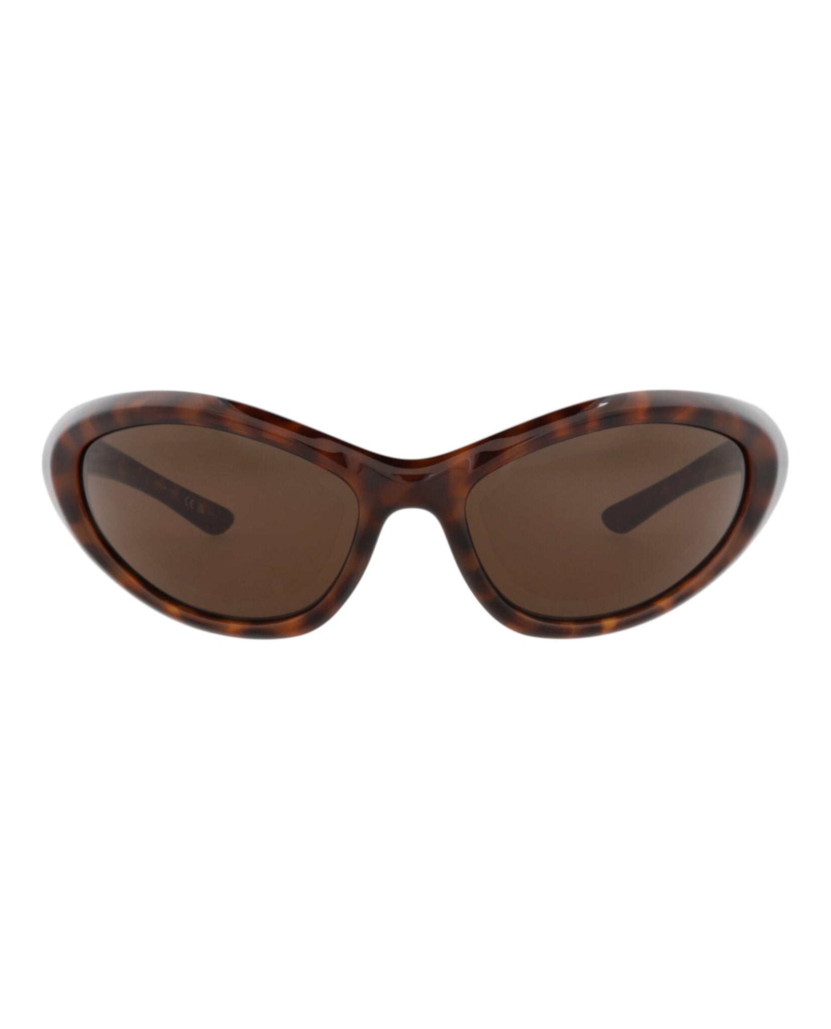 Balenciaga Balenciaga Unisex Shield/Wrap Havana Havana Brown Fashion Designer Eyewear