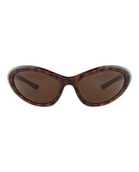 Balenciaga Balenciaga Unisex Shield/Wrap Havana Havana Brown Fashion Designer Eyewear