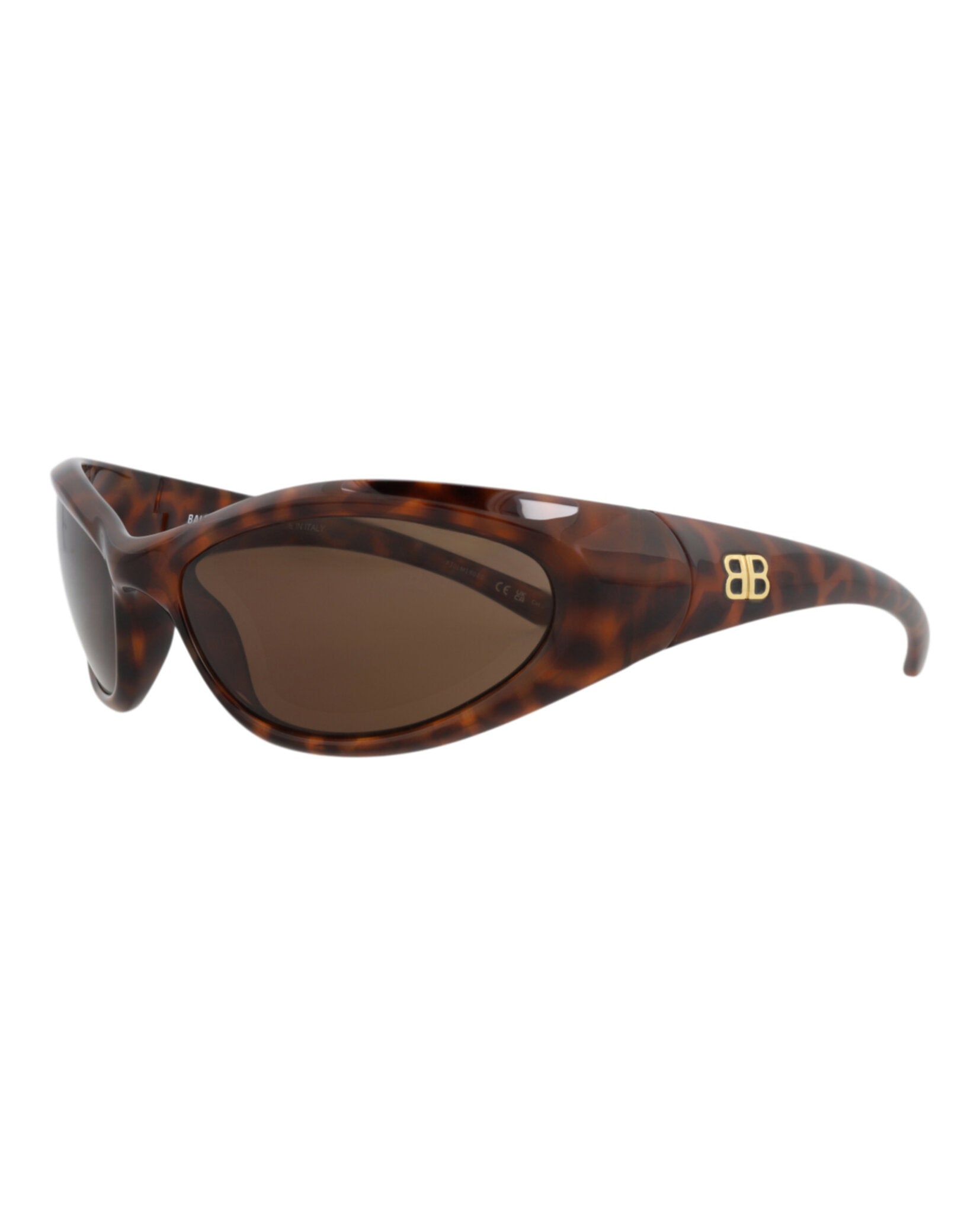 Balenciaga Balenciaga Unisex Shield/Wrap Havana Havana Brown Fashion Designer Eyewear