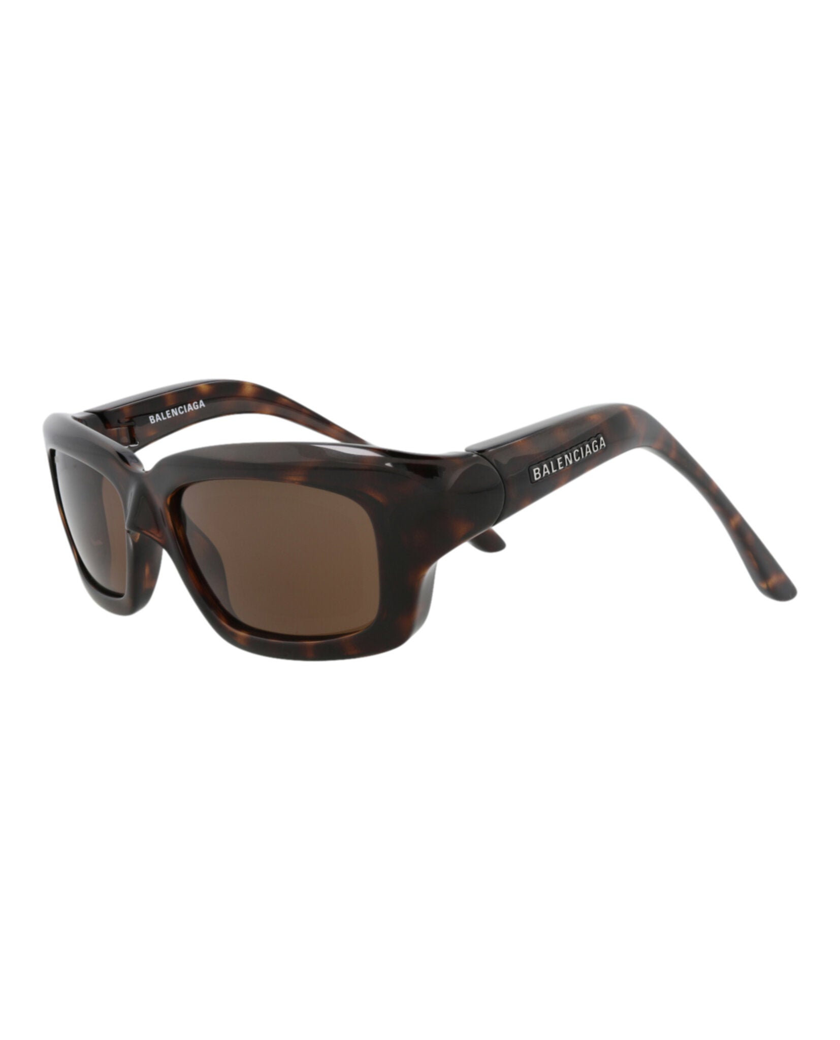 Balenciaga Balenciaga Mens Square/Rectangle Havana Havana Brown Fashion Designer Eyewear