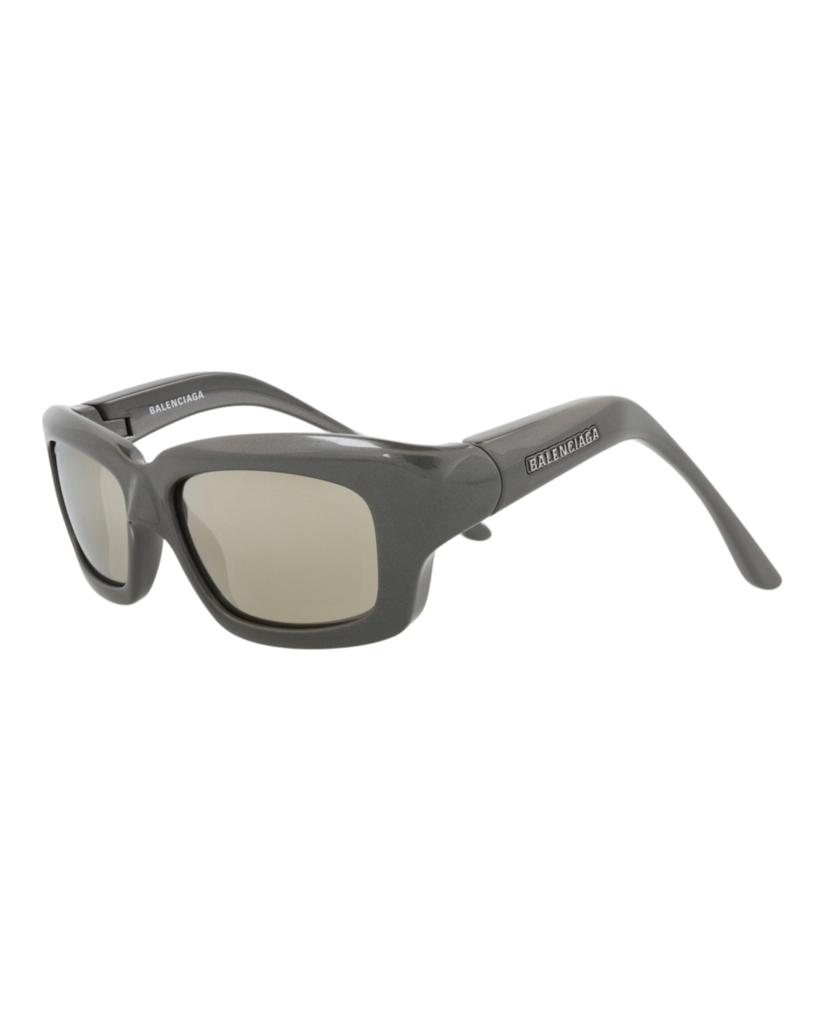 Balenciaga Balenciaga Mens Square/Rectangle Grey Grey White Fashion Designer Eyewear