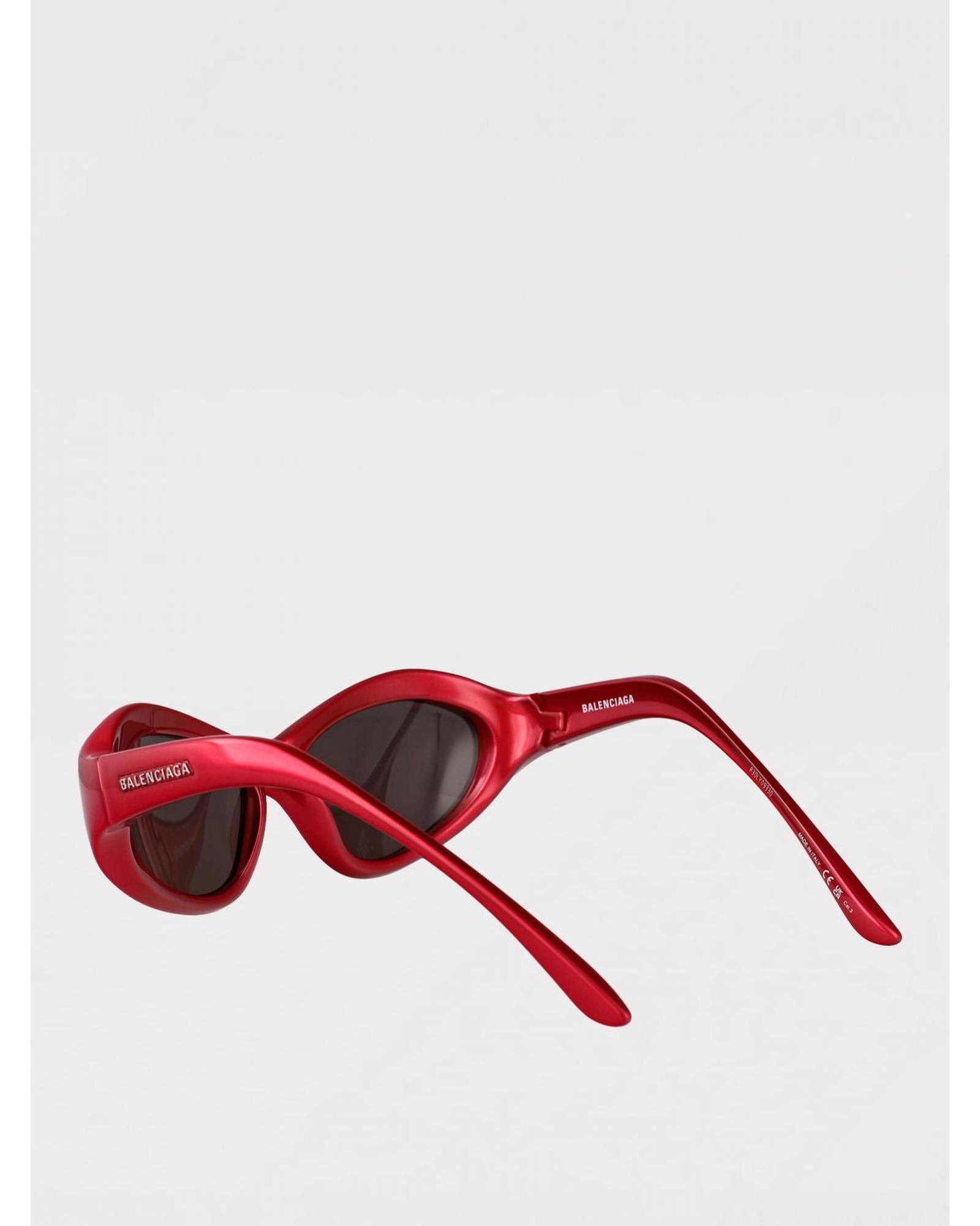 サングラス BALENCIAGA Woman Sunglasses Pink BB0386S 004 Balenciaga BB0386S Sunglasses Red Oval Women Pink – Bluefly