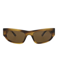 Balenciaga Balenciaga Unisex Square/Rectangle Brown Brown Brown Fashion Designer Eyewear