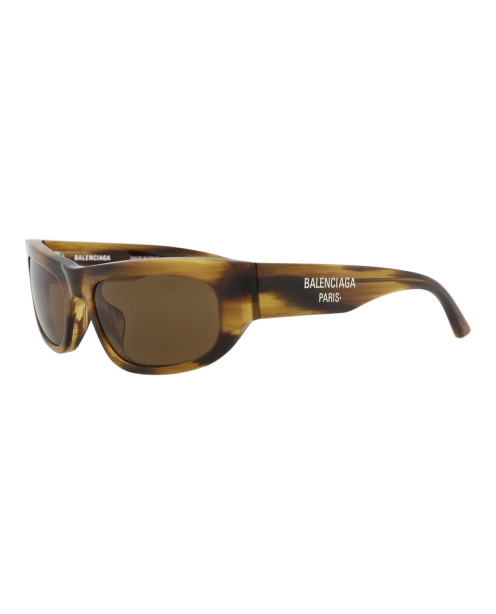 Balenciaga Balenciaga Unisex Square/Rectangle Brown Brown Brown Fashion Designer Eyewear