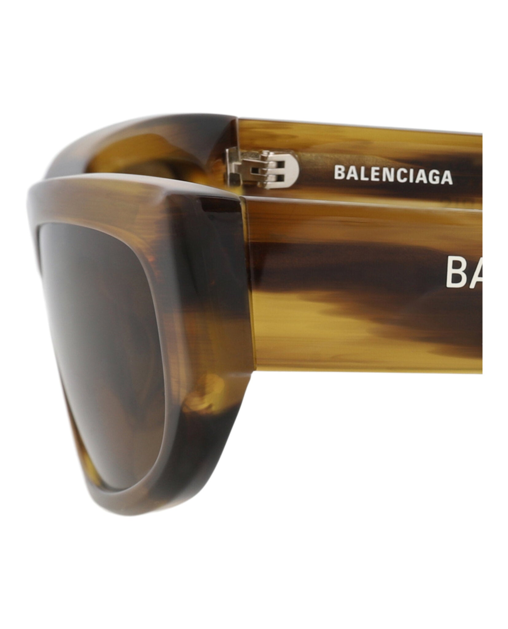 Balenciaga Balenciaga Unisex Square/Rectangle Brown Brown Brown Fashion Designer Eyewear