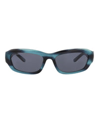 Balenciaga Balenciaga Unisex Square/Rectangle Blue Blue Blue Fashion Designer Eyewear