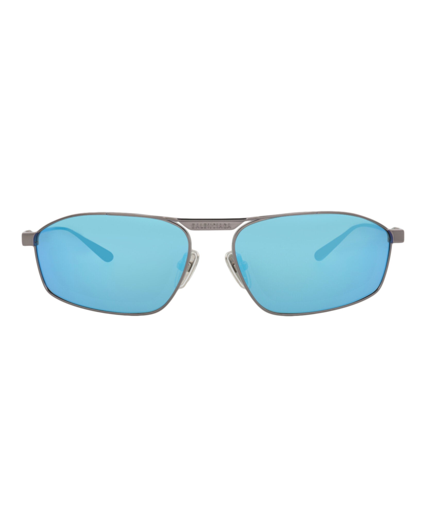 Balenciaga Balenciaga Mens Aviator Ruthenium Ruthenium Blue Fashion Designer Eyewear