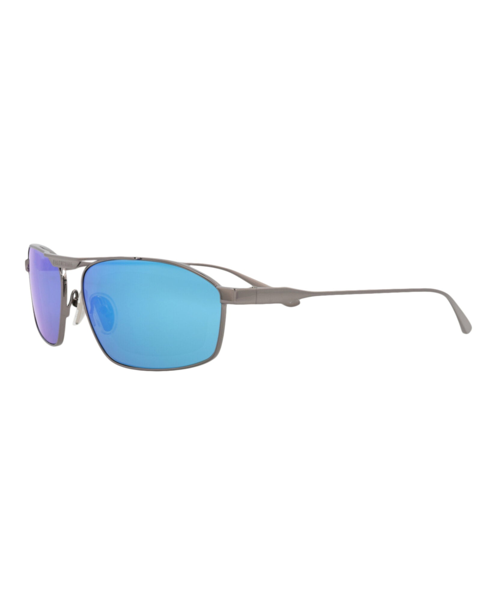 Balenciaga Balenciaga Mens Aviator Ruthenium Ruthenium Blue Fashion Designer Eyewear