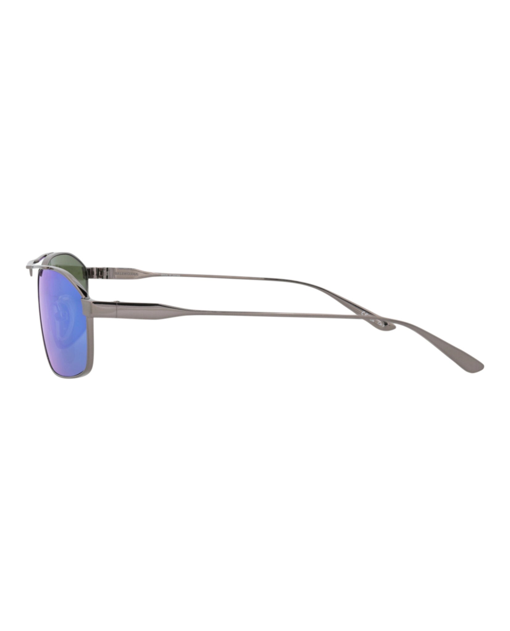 Balenciaga Balenciaga Mens Aviator Ruthenium Ruthenium Blue Fashion Designer Eyewear