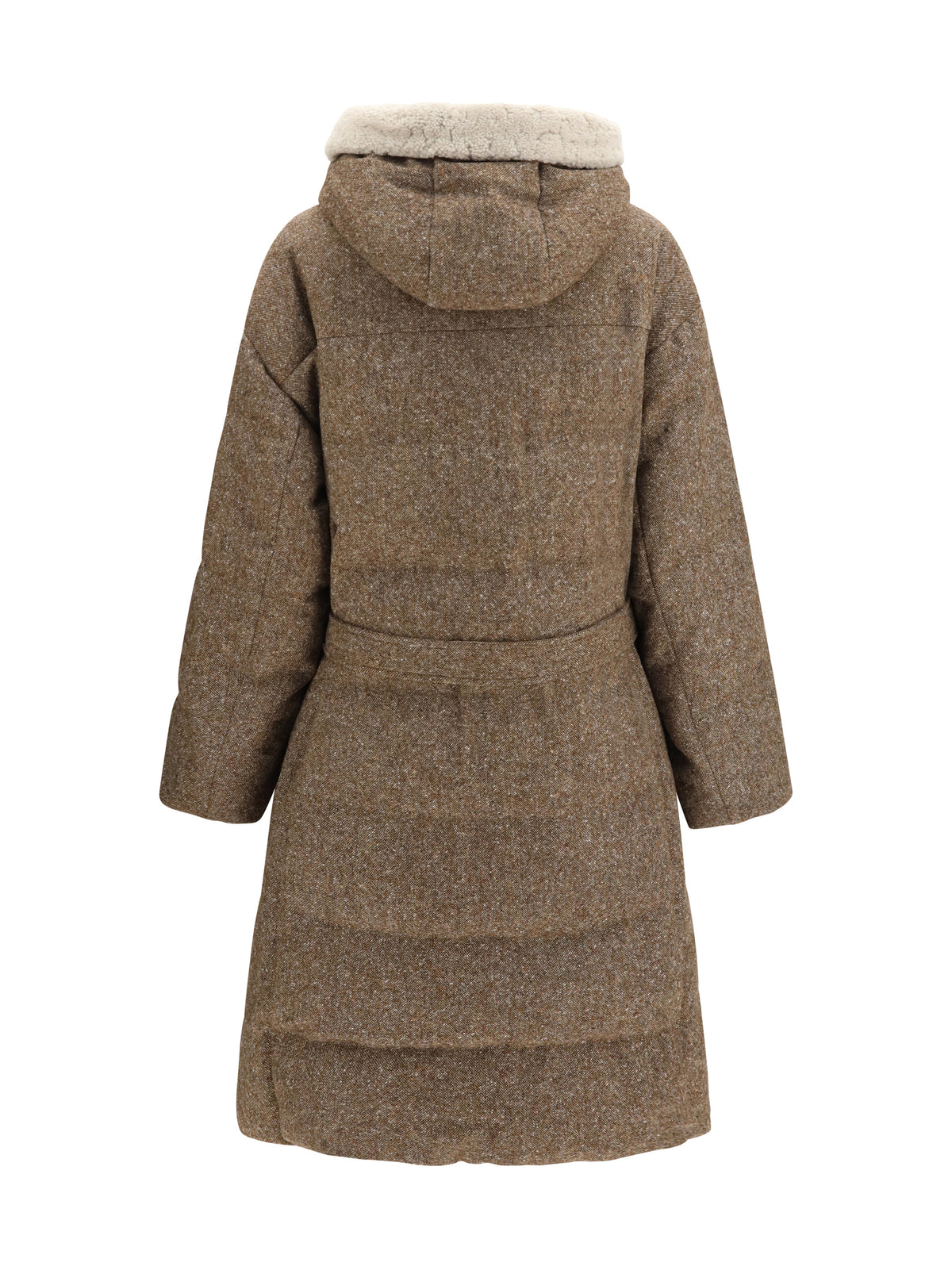 Brunello Cucinelli Women Long Padded Coat With Belt