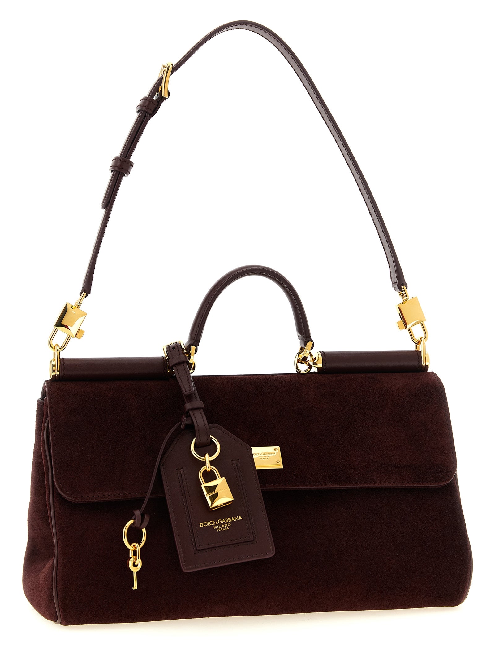 DOLCE & GABBANA Dolce & Gabbana Women Medium Suede 'My Sicily' Handbag
