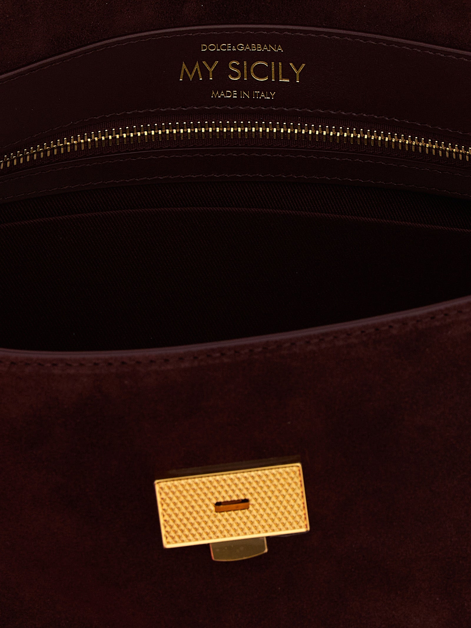 DOLCE & GABBANA Dolce & Gabbana Women Medium Suede 'My Sicily' Handbag