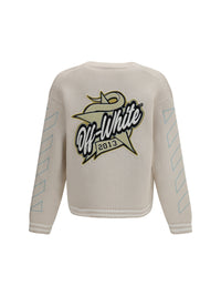 Off-White Men Star Logo Diagonal Varsity Cardigan