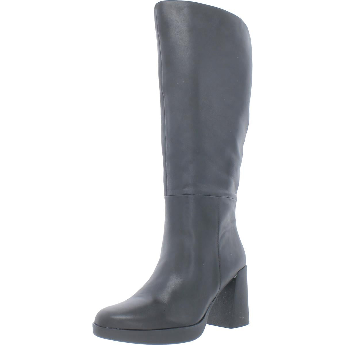 Genn-Align Womens Zipper Leather Knee-High Boots
