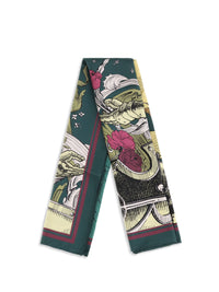 BURBERRY Burberry Men Silk Scarf With Etched Knight
