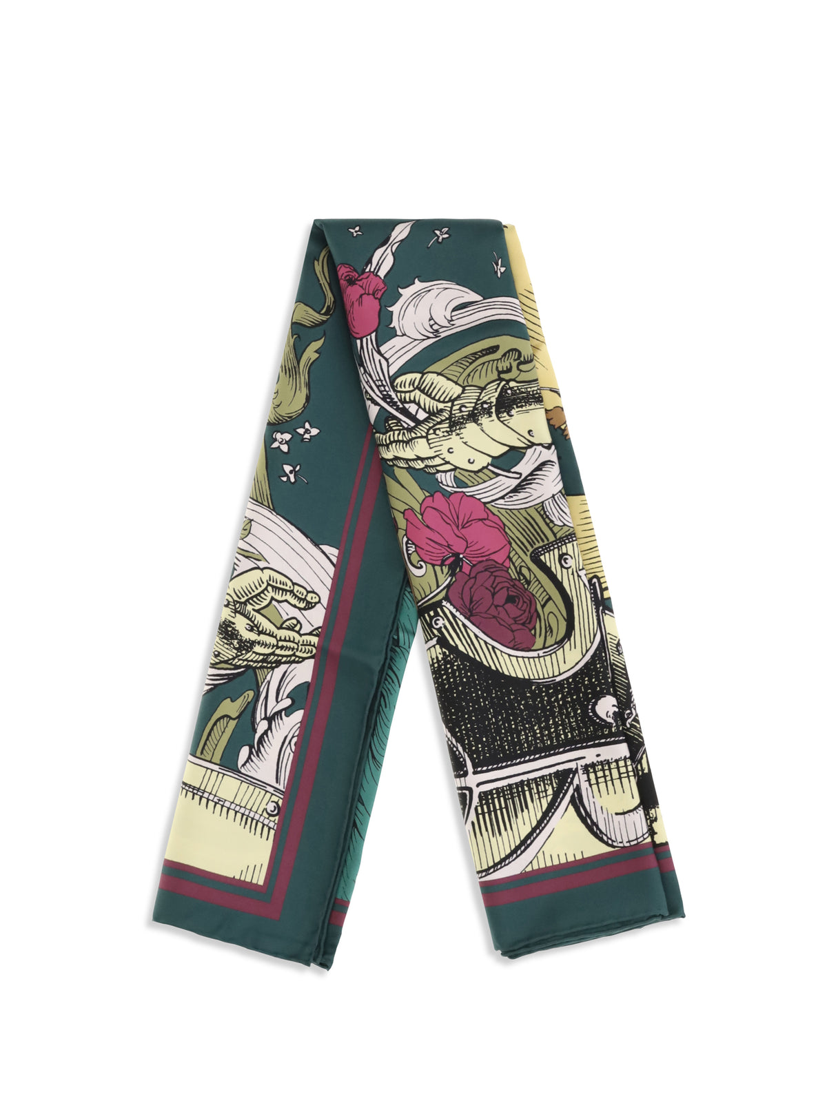 BURBERRY Burberry Men Silk Scarf With Etched Knight