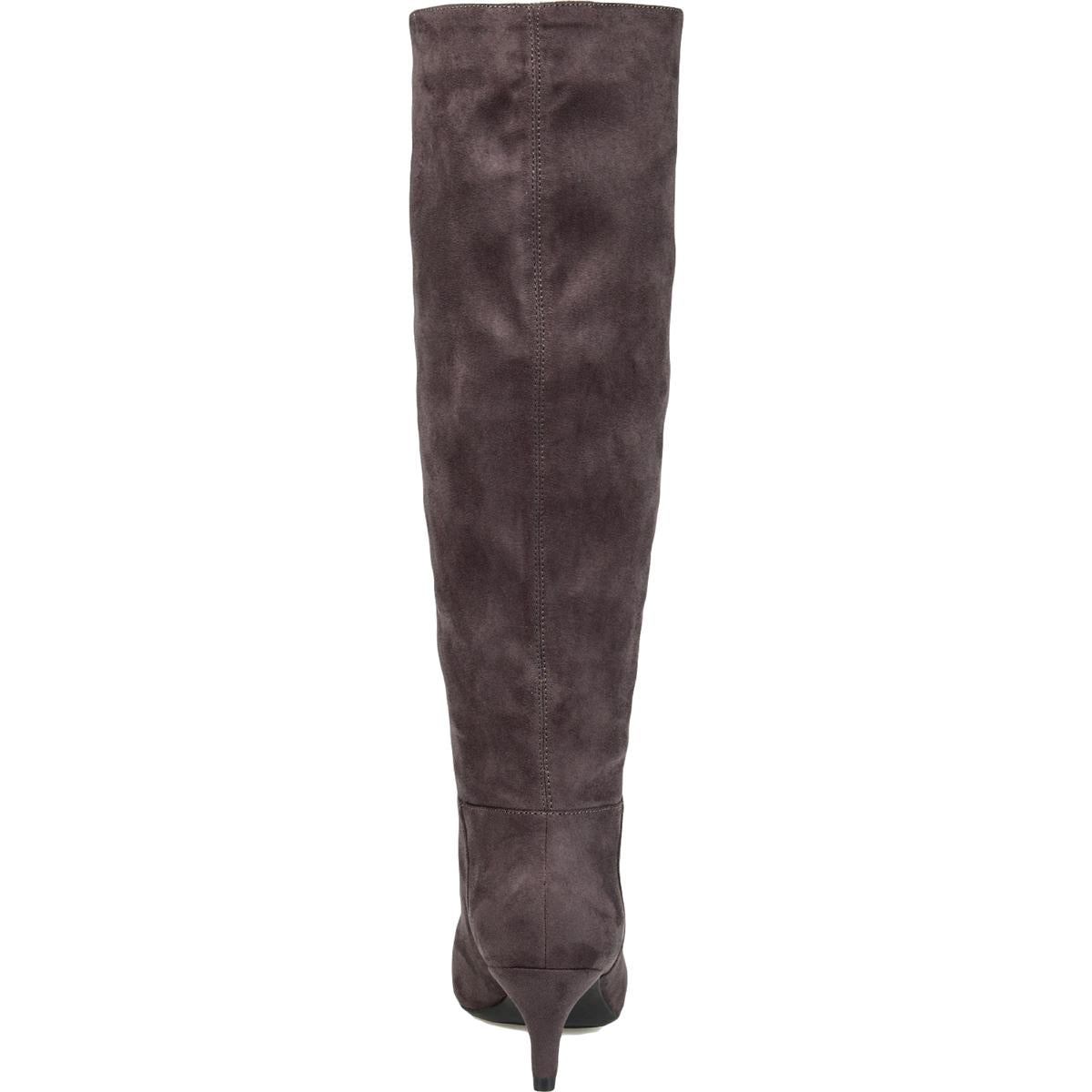 VELLIA Womens Faux Suede Pull-On Knee-High Boots